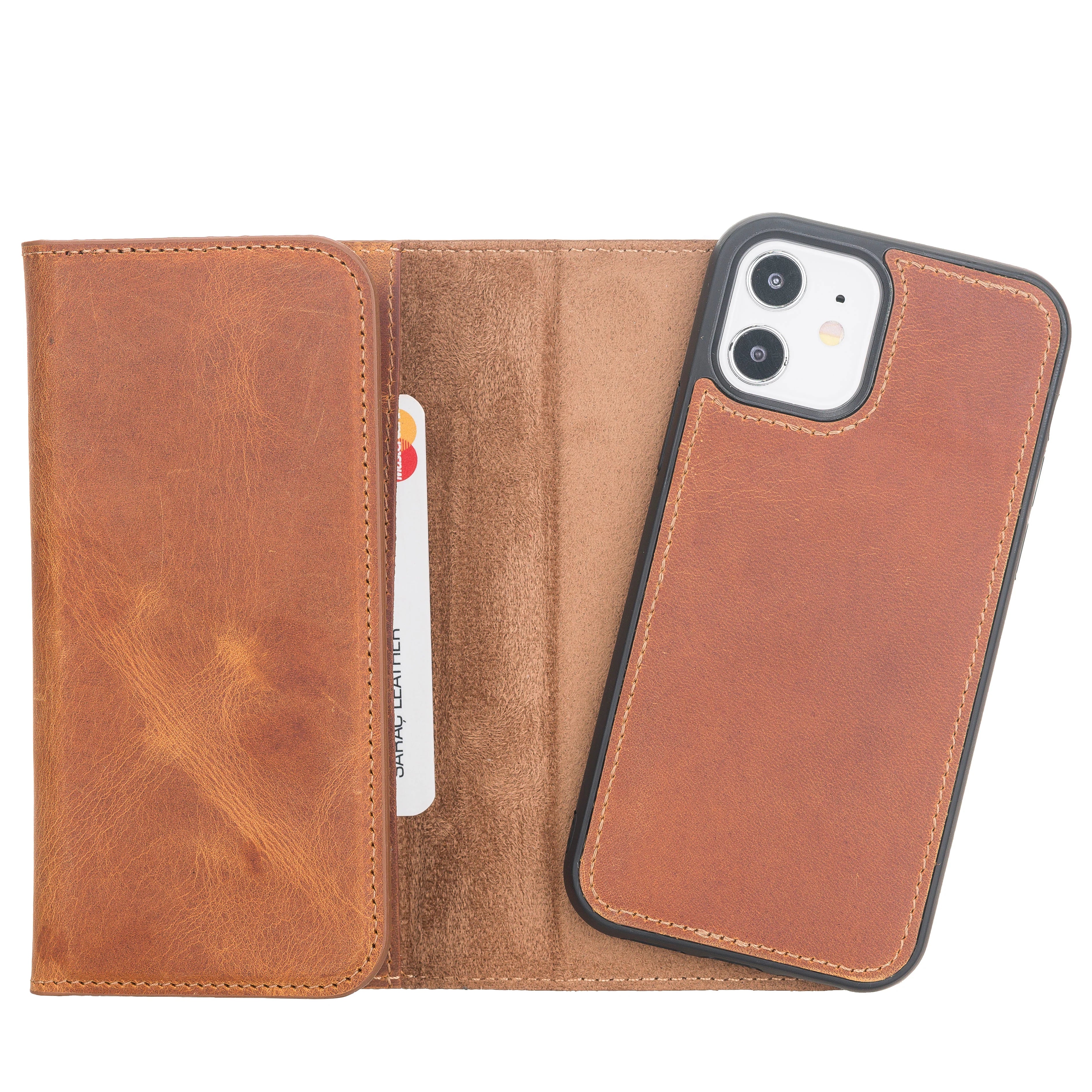 Santa iPhone 12 Mini Leather Detachable Wallet Case