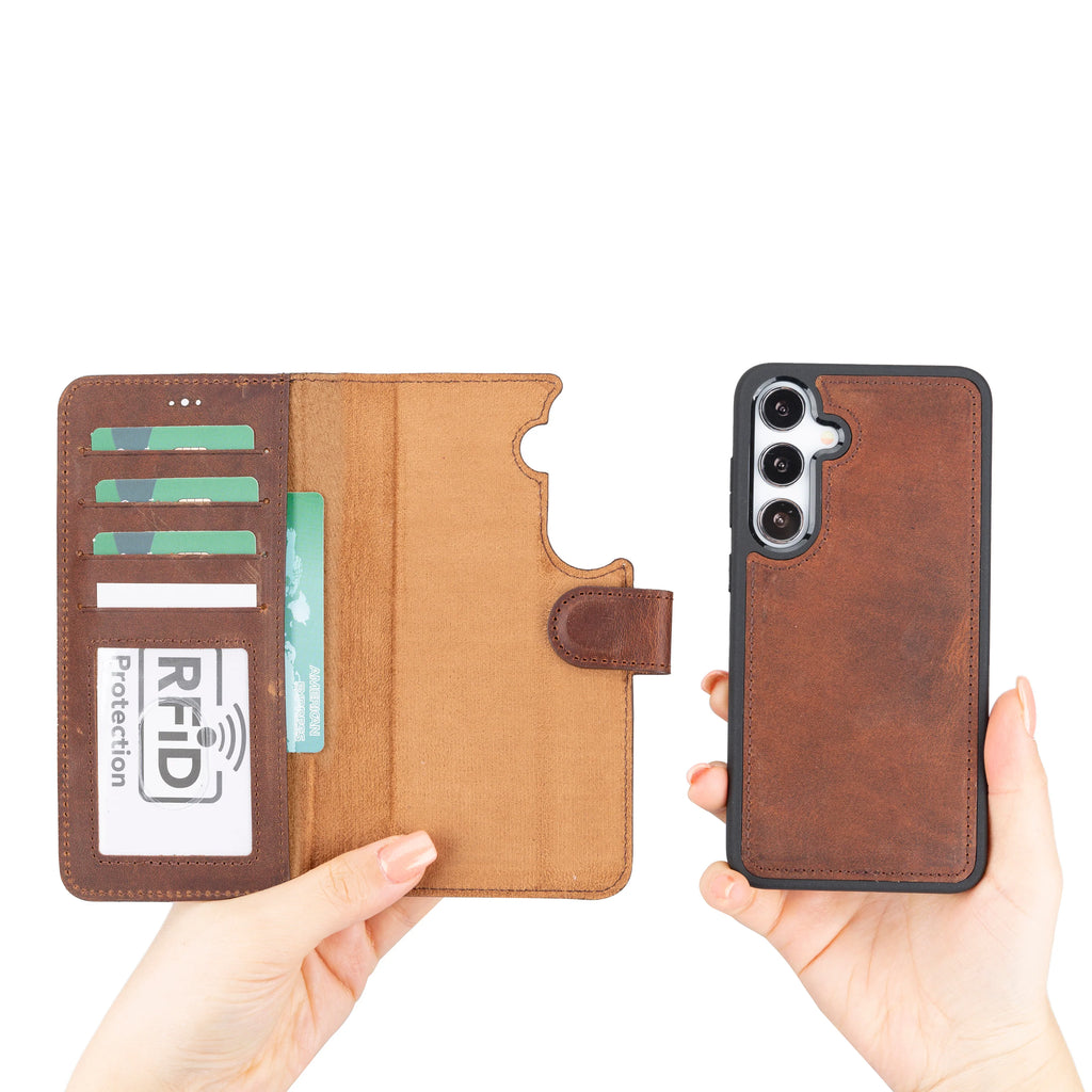 Magic Samsung Galaxy S24 Leather Detachable Wallet Case