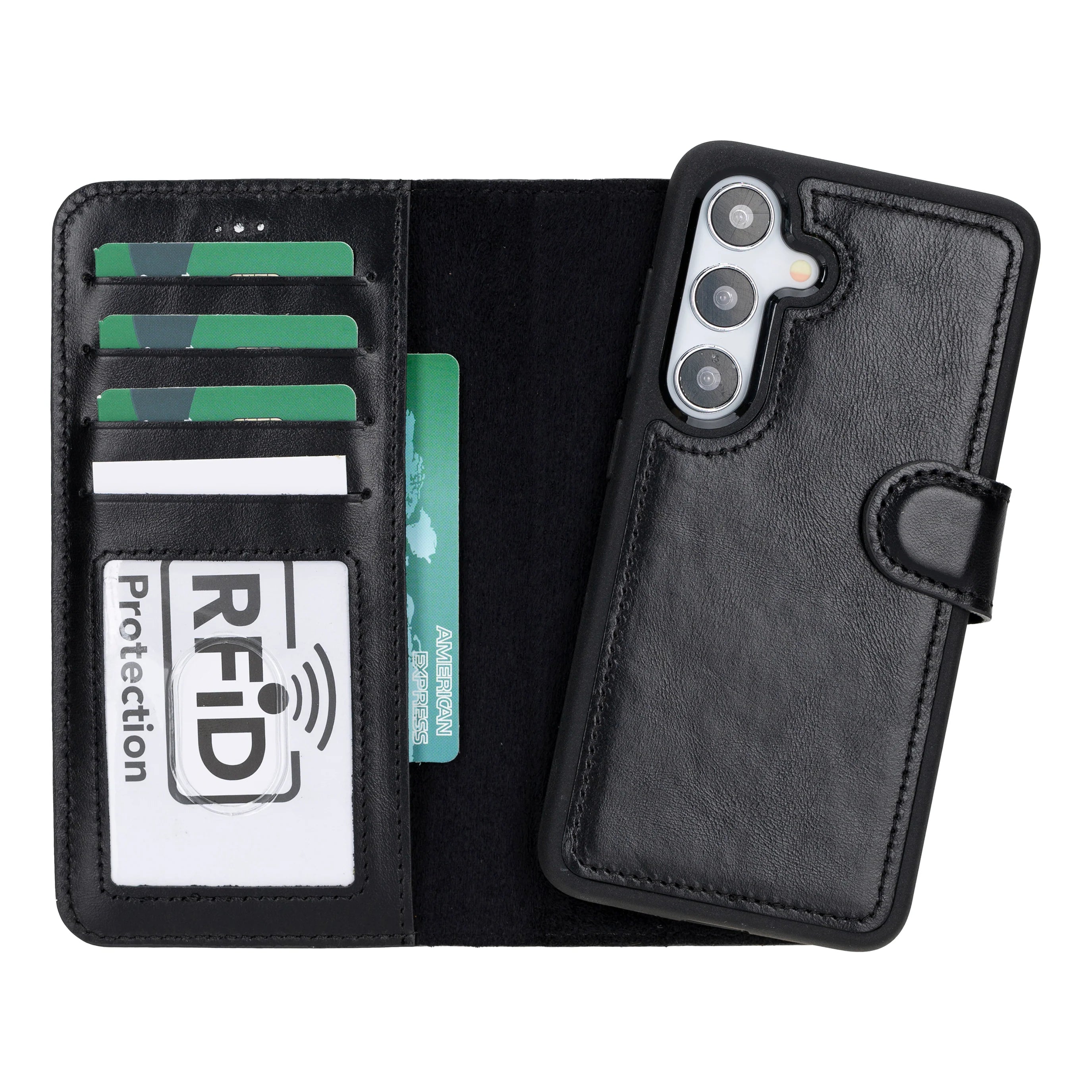 Magic Samsung Galaxy S24 Ultra Leather Detachable Wallet Case