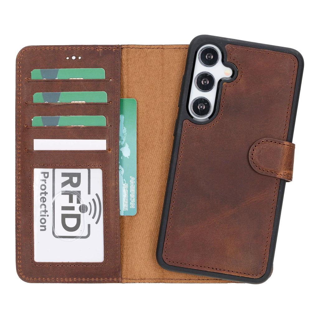 Magic Samsung Galaxy S24 Ultra Leather Detachable Wallet Case