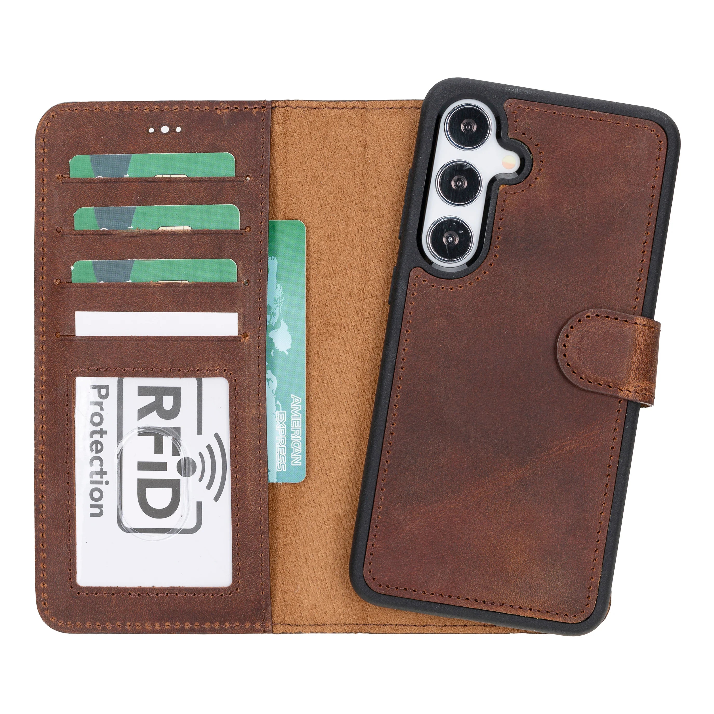 Magic Samsung Galaxy S24 Leather Detachable Wallet Case
