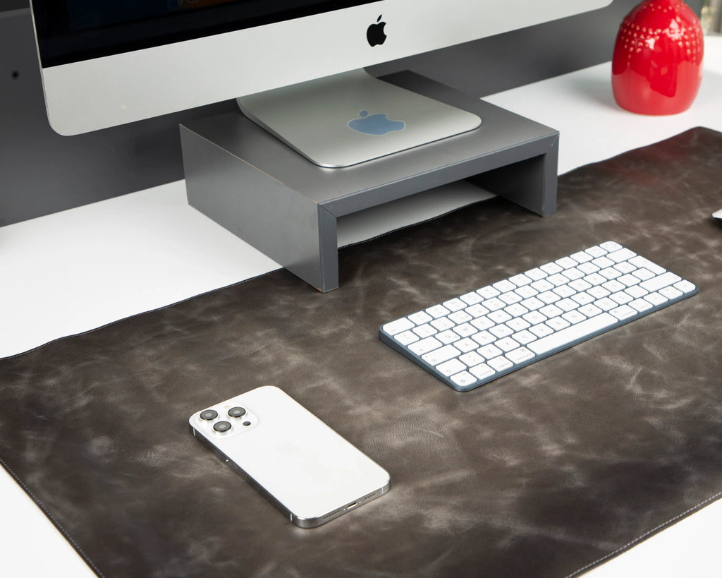 Natural Leather Desk Mat Large