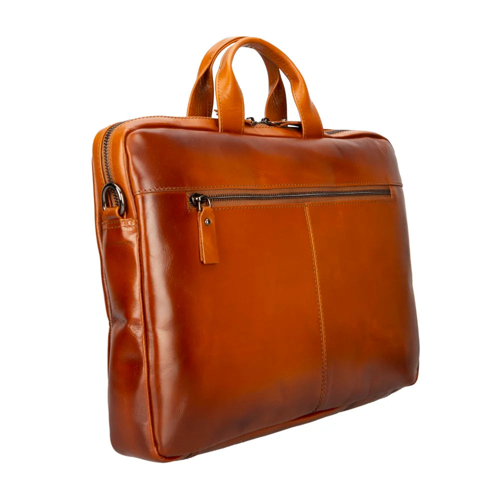 Apollo Leather Business Briefcase / Laptop Case 16"