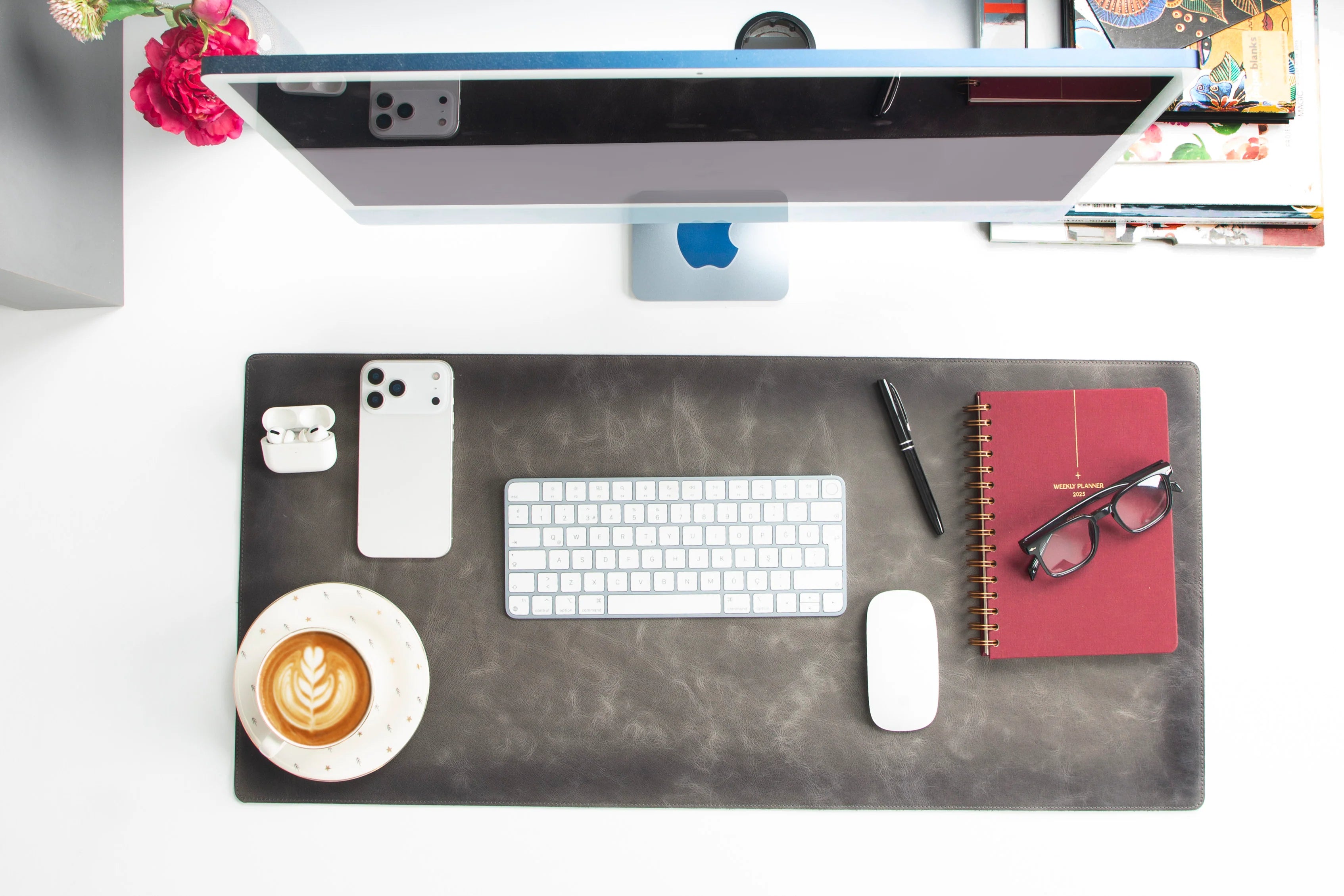 Natural Leather Desk Mat Medium