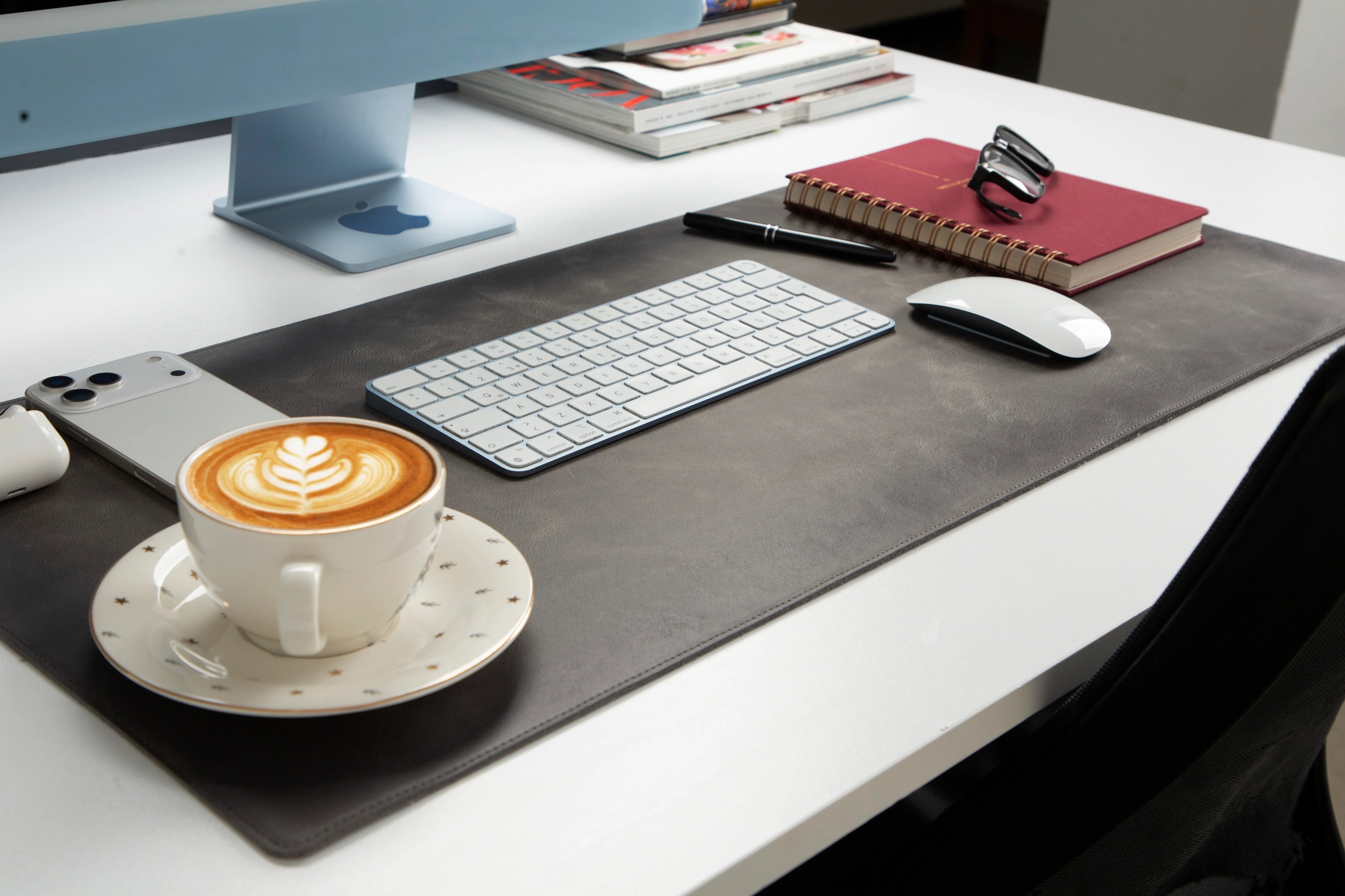 Natural Leather Desk Mat Medium