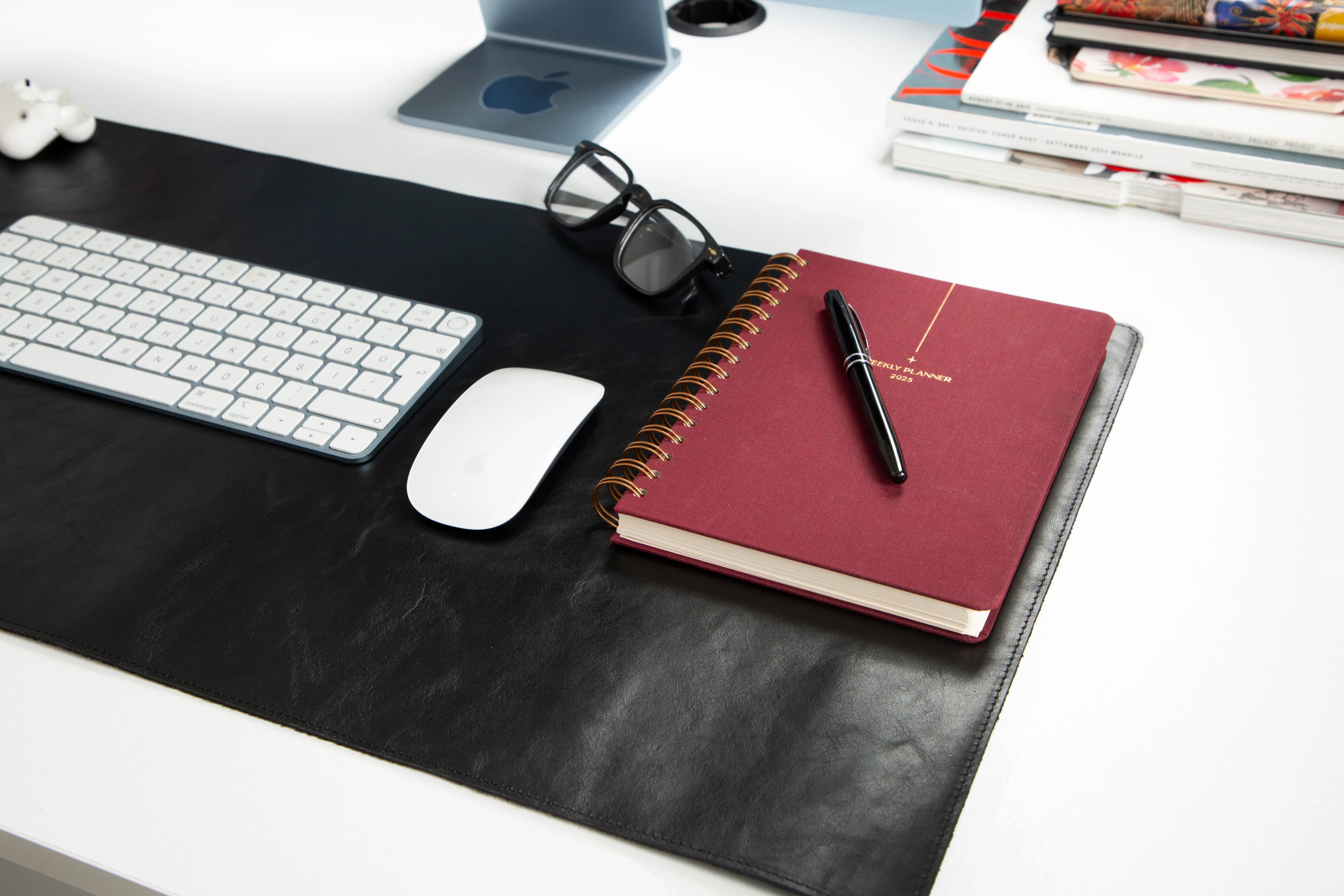 Natural Leather Desk Mat Medium