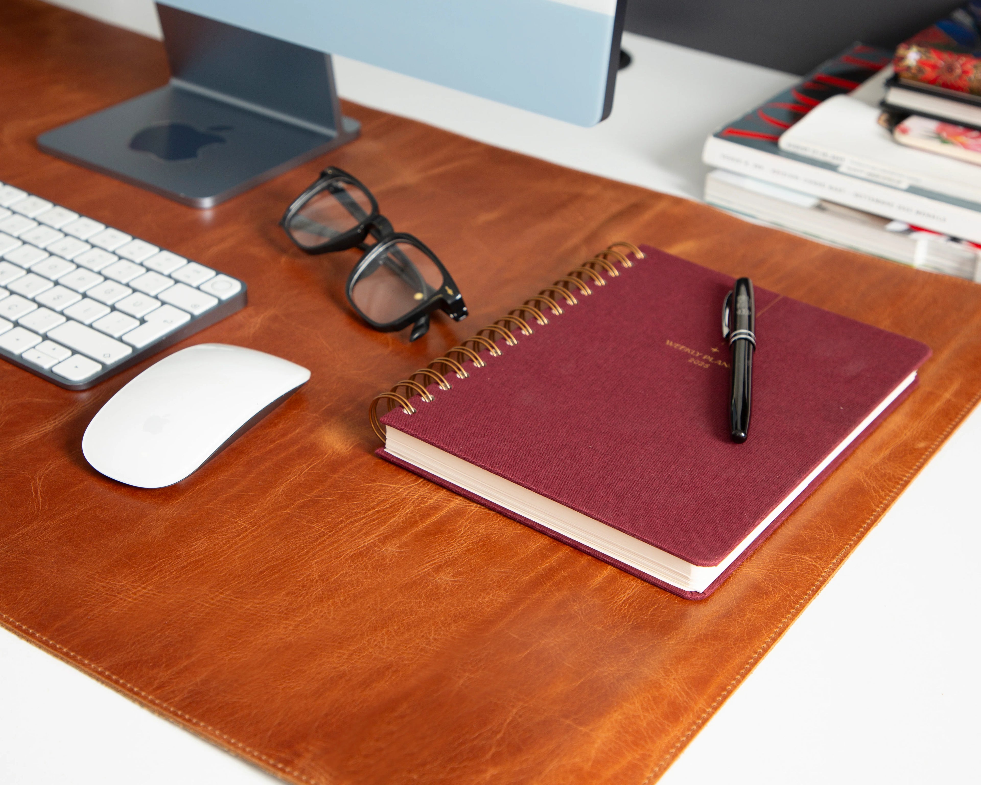 Natural Leather Desk Mat Large
