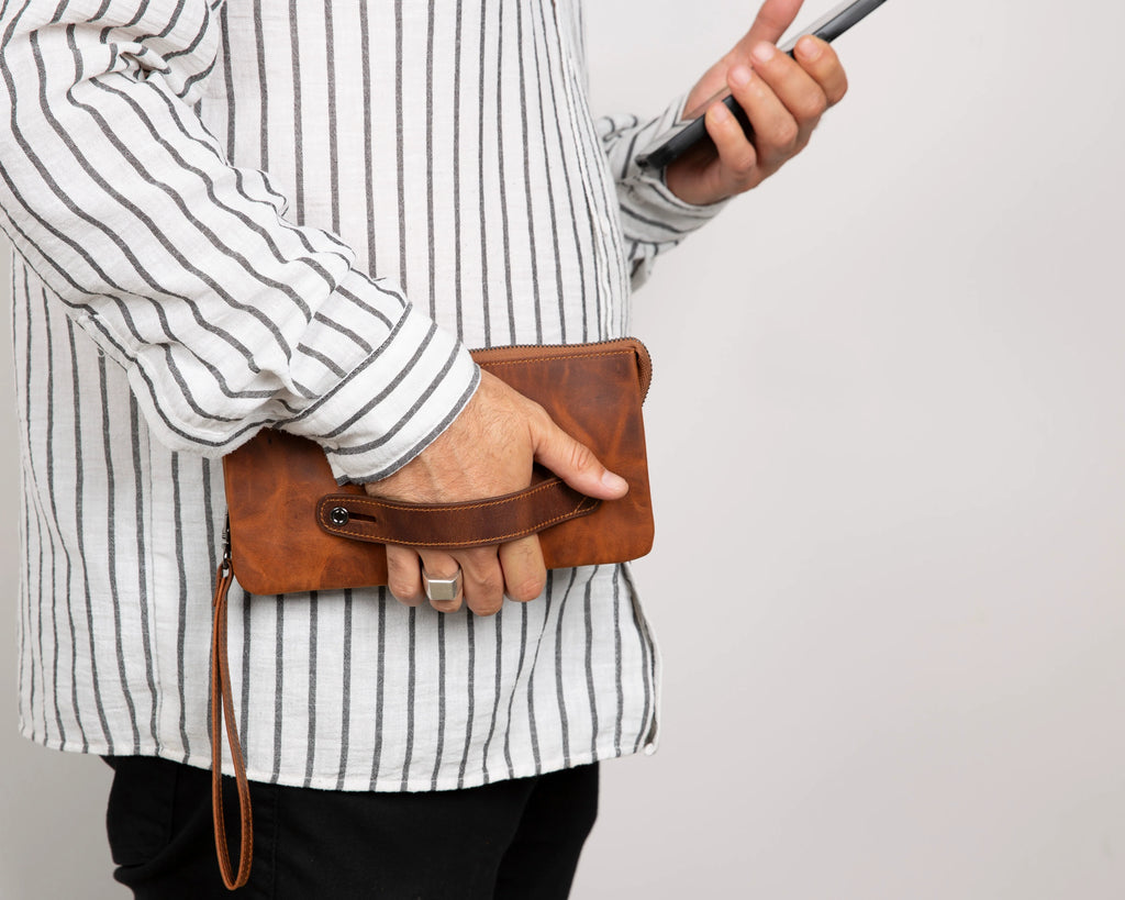 Prestige Leather Clutch Bag