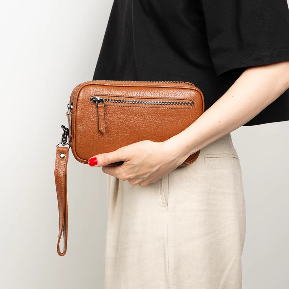 Noma Leather Clutch Bag