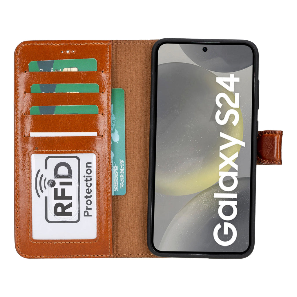 Magic Samsung Galaxy S24 Leather Detachable Wallet Case