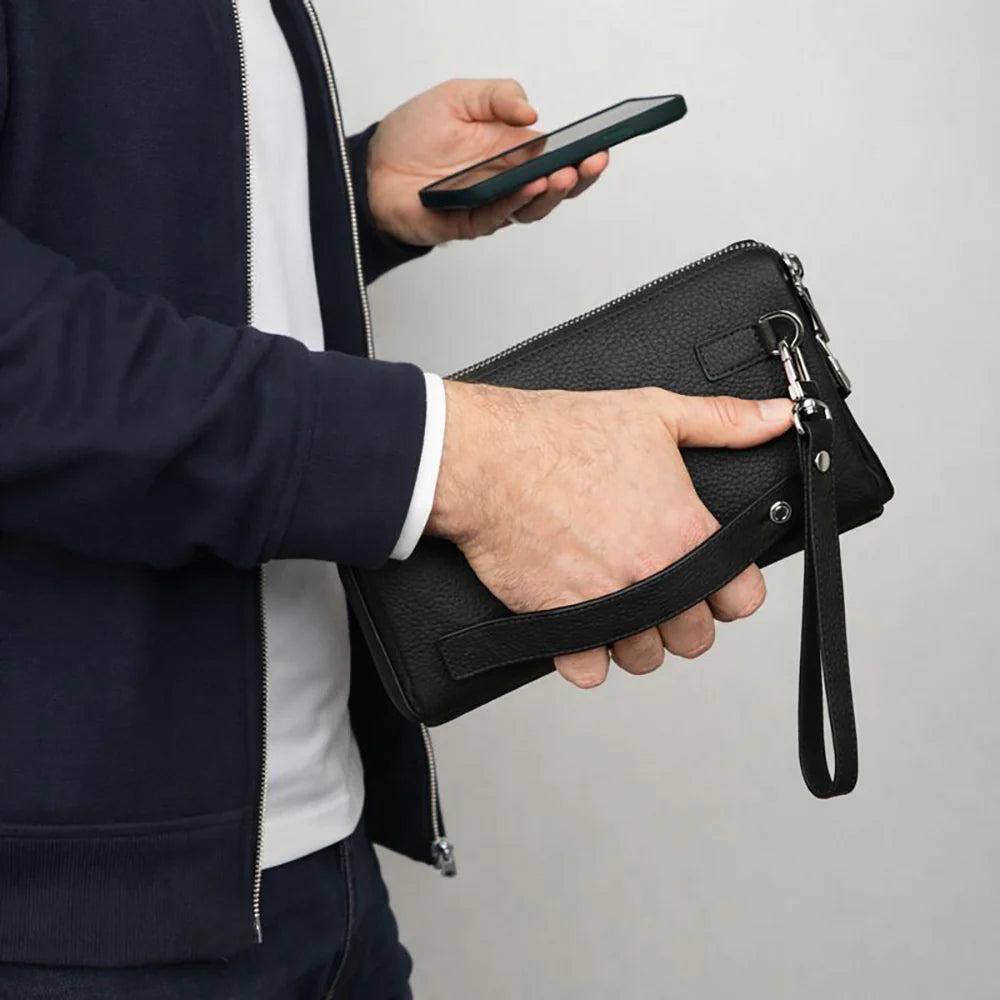 Lupus Leather Clutch Bag
