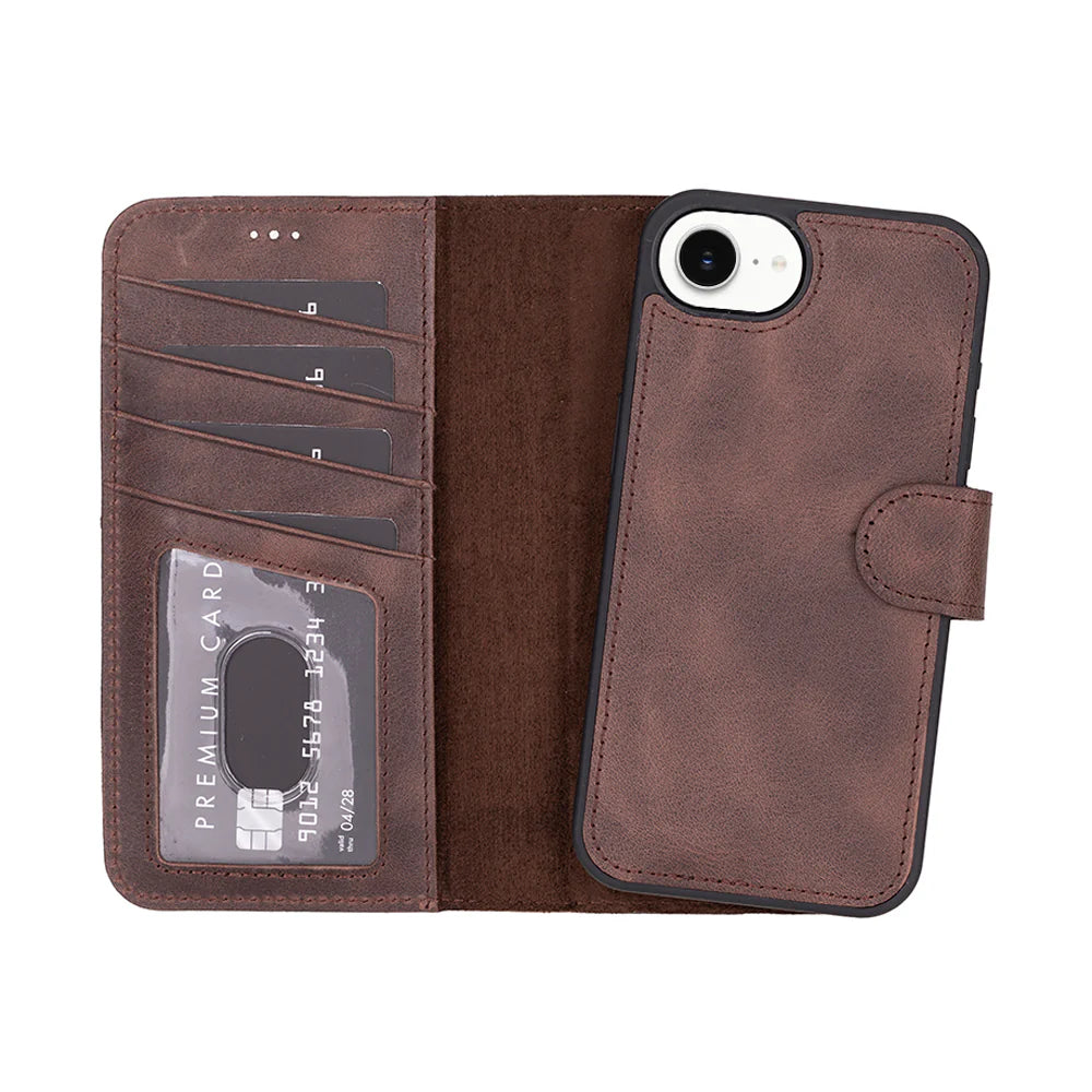 Magic iPhone 17E/16E Detachable Leather Wallet Case