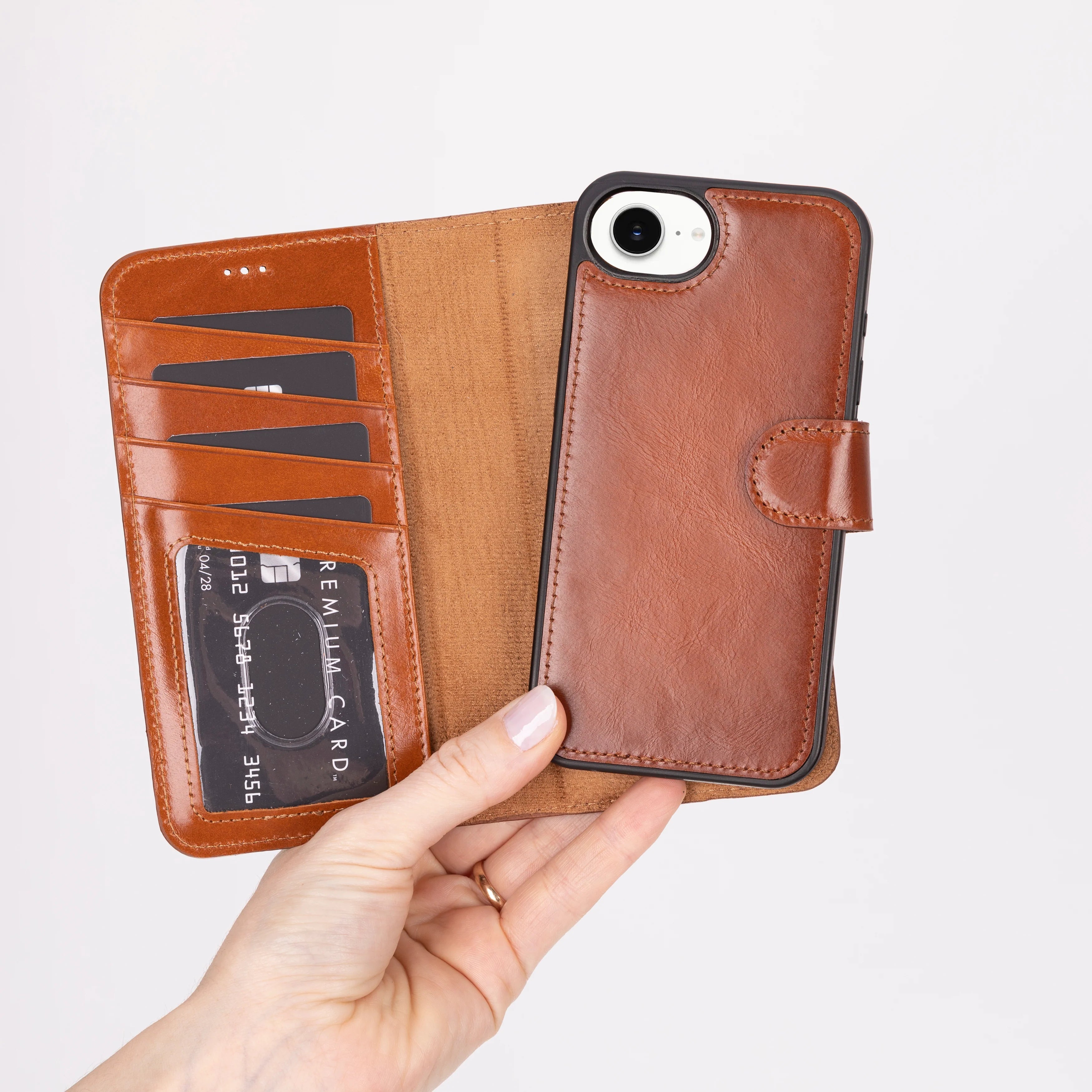 Magic iPhone 17E/16E Detachable Leather Wallet Case
