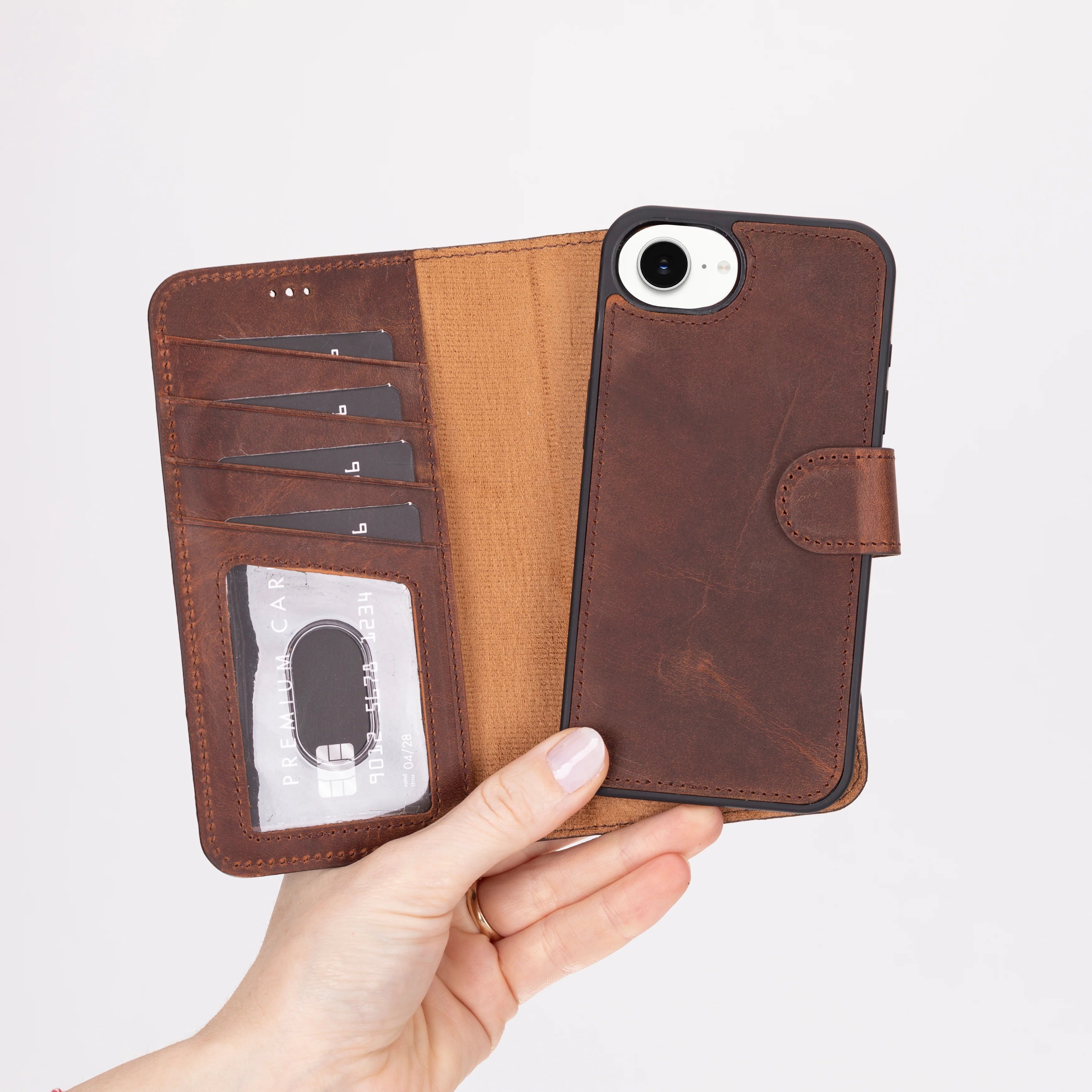 Magic iPhone 17E/16E Detachable Leather Wallet Case