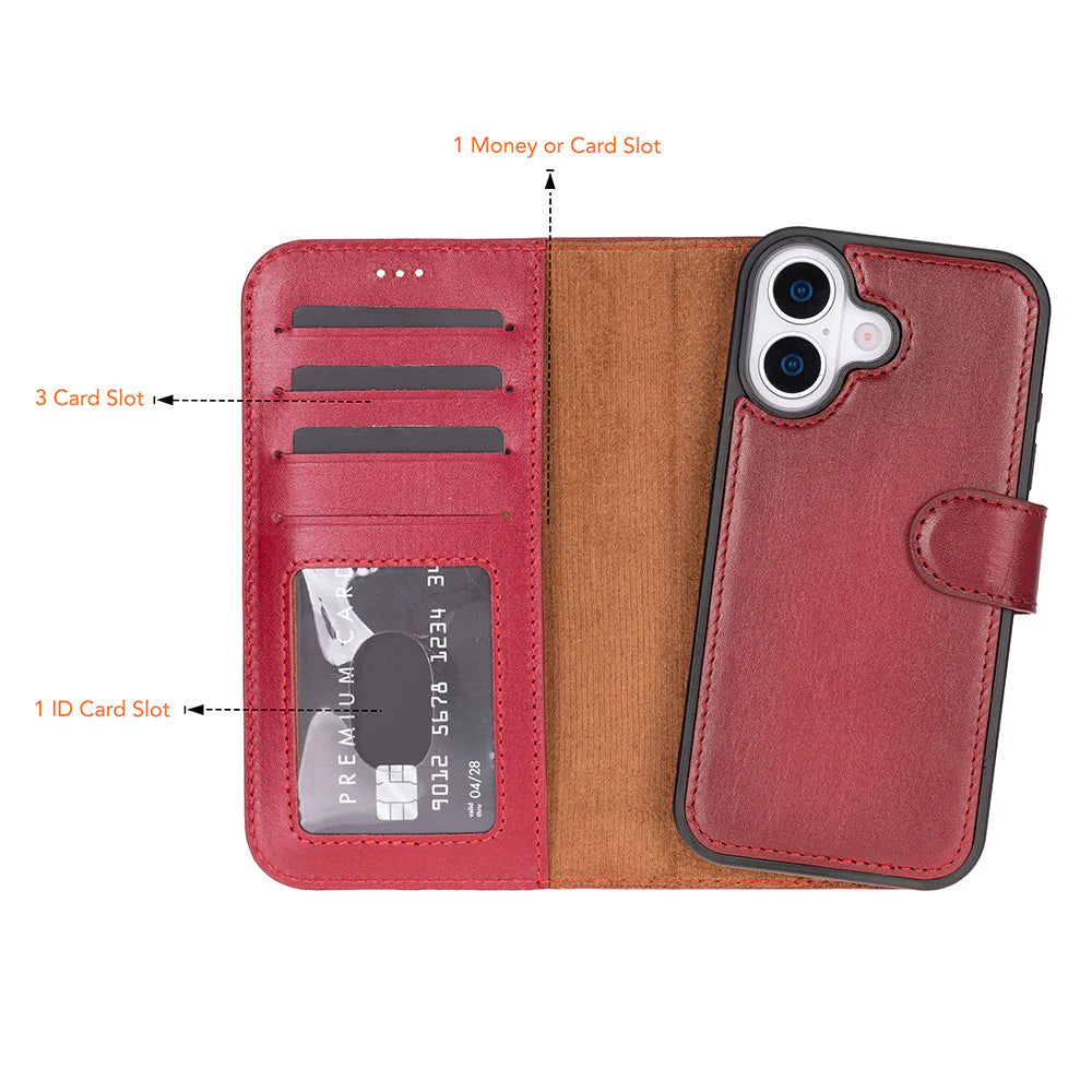Magic iPhone 17 Leather Detachable Wallet Case