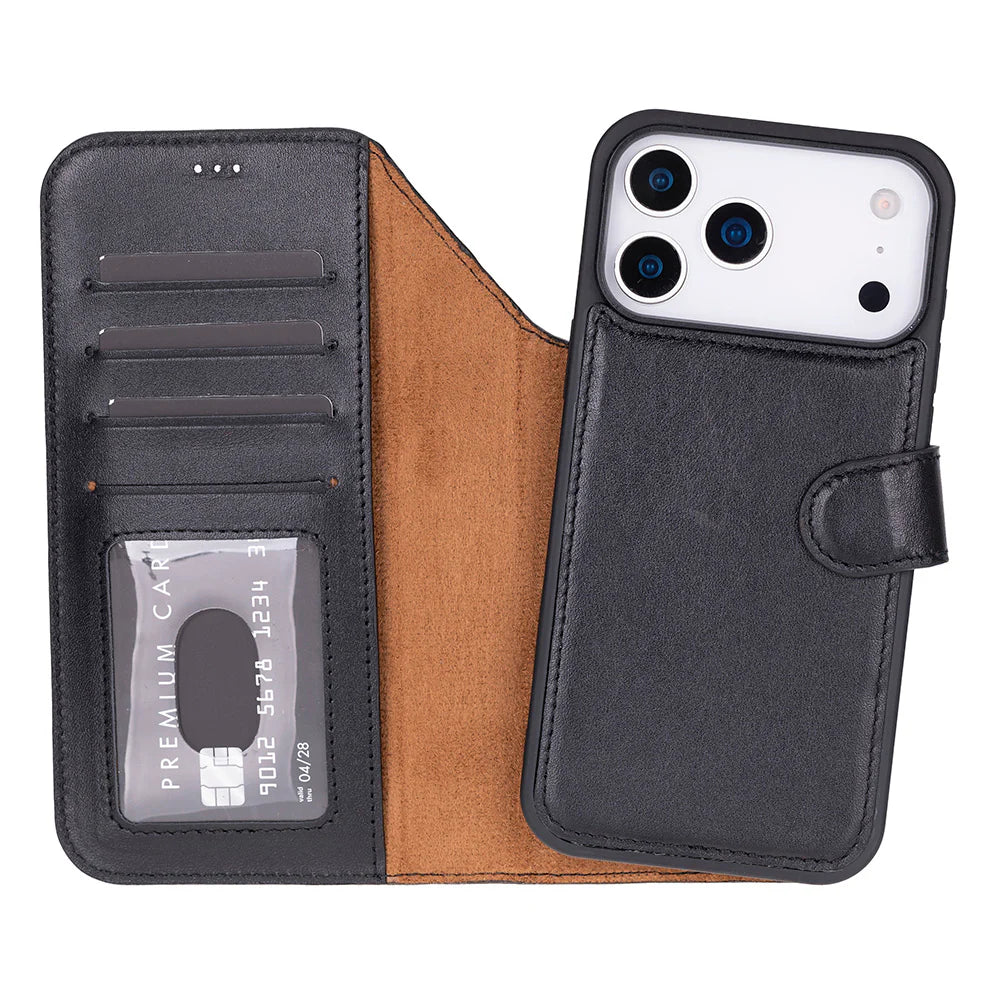 Magic iPhone 17 Pro Max Leather Detachable Wallet Case