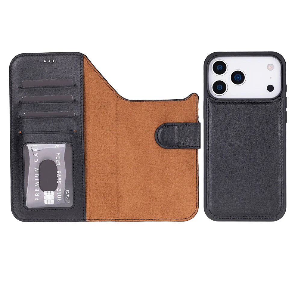 Magic iPhone 17 Pro Max Leather Detachable Wallet Case