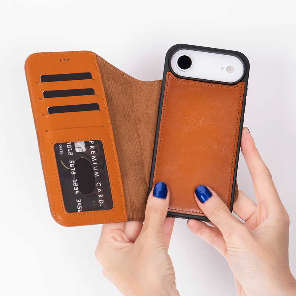 Magic iPhone 17 Air Leather Detachable Wallet Case