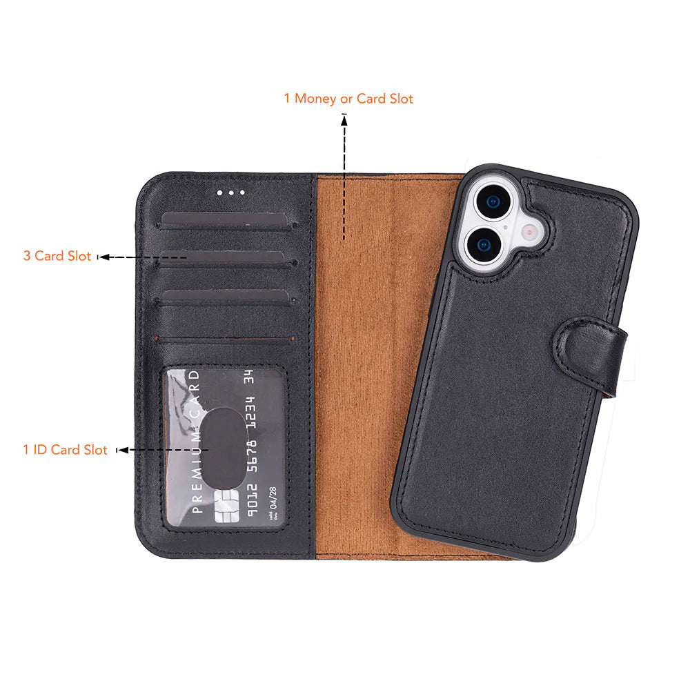 Magic iPhone 17 Leather Detachable Wallet Case