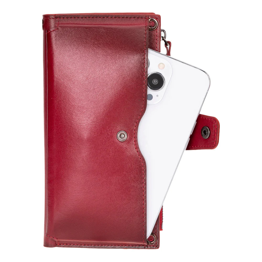Lozan Strap Leather Crossbody Wallet