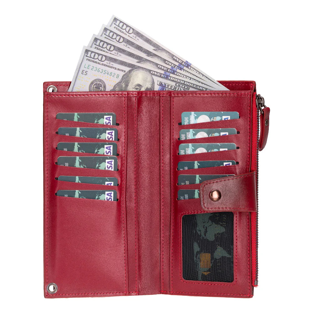 Lozan Strap Leather Crossbody Wallet