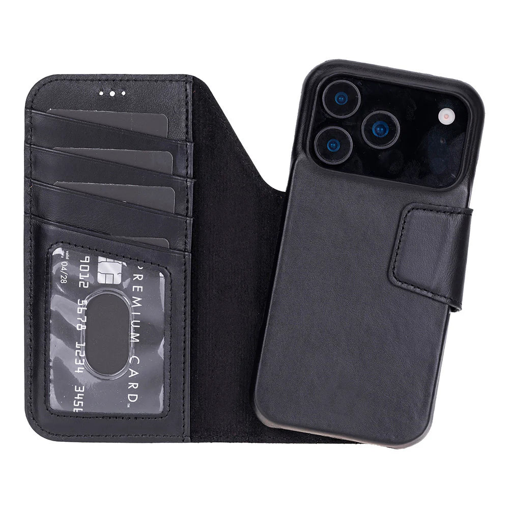 Elite Magic iPhone 17 Pro Leather Detachable Wallet Case