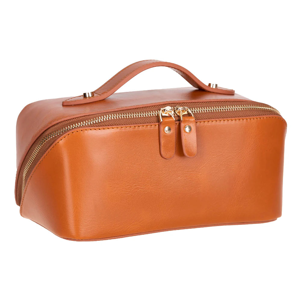 Ella Leather Makeup Bag
