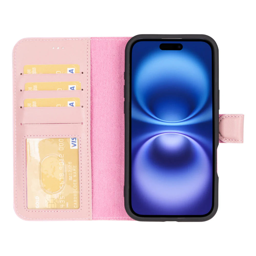 Magic iPhone 16 Plus Detachable Leather Wallet Case