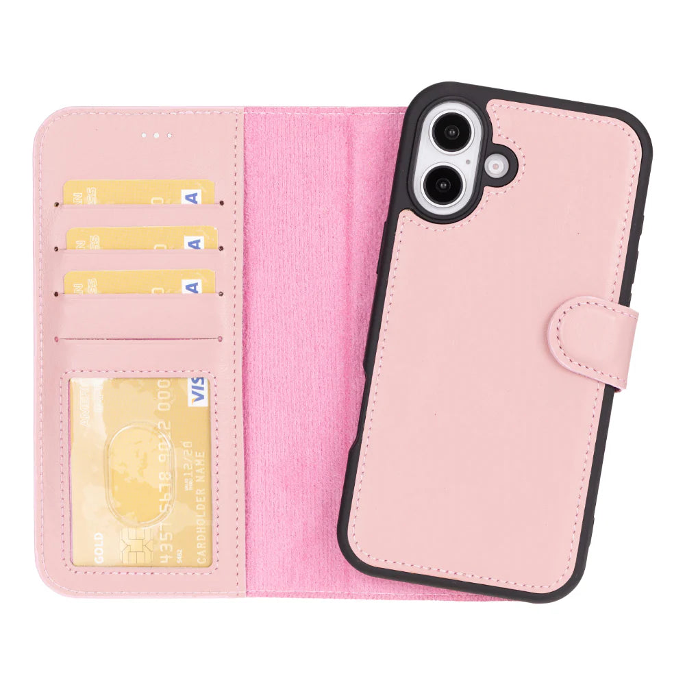 Magic iPhone 16 Plus Detachable Leather Wallet Case