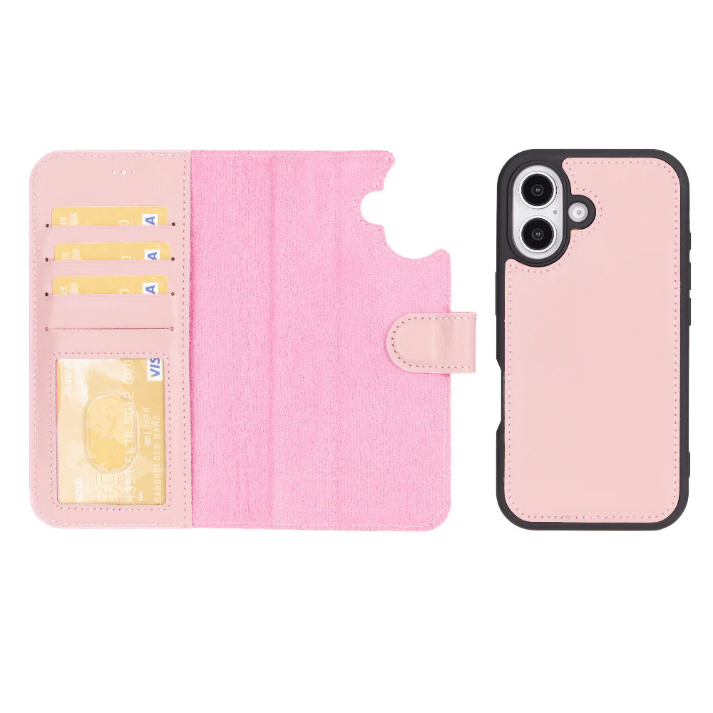 Magic iPhone 16 Plus Detachable Leather Wallet Case