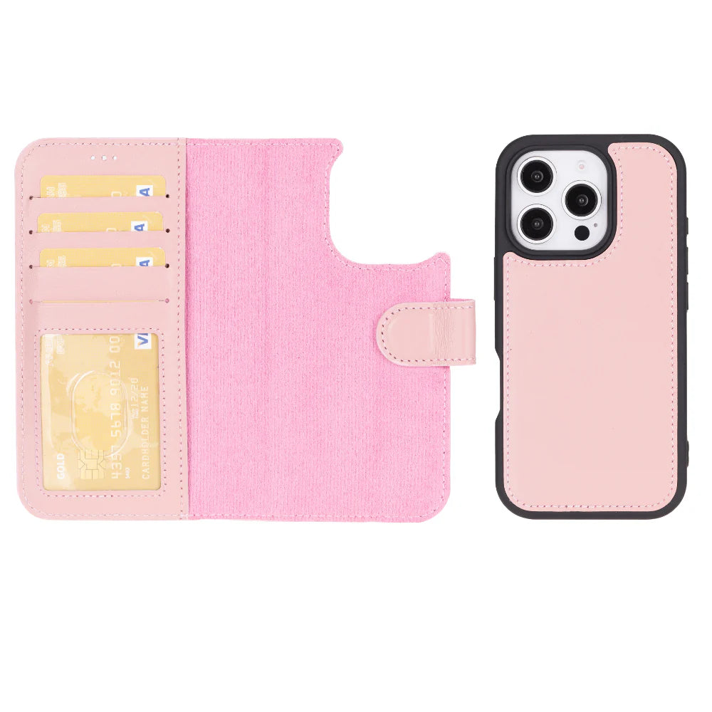 Magic iPhone 16 Pro Detachable Leather Wallet Case