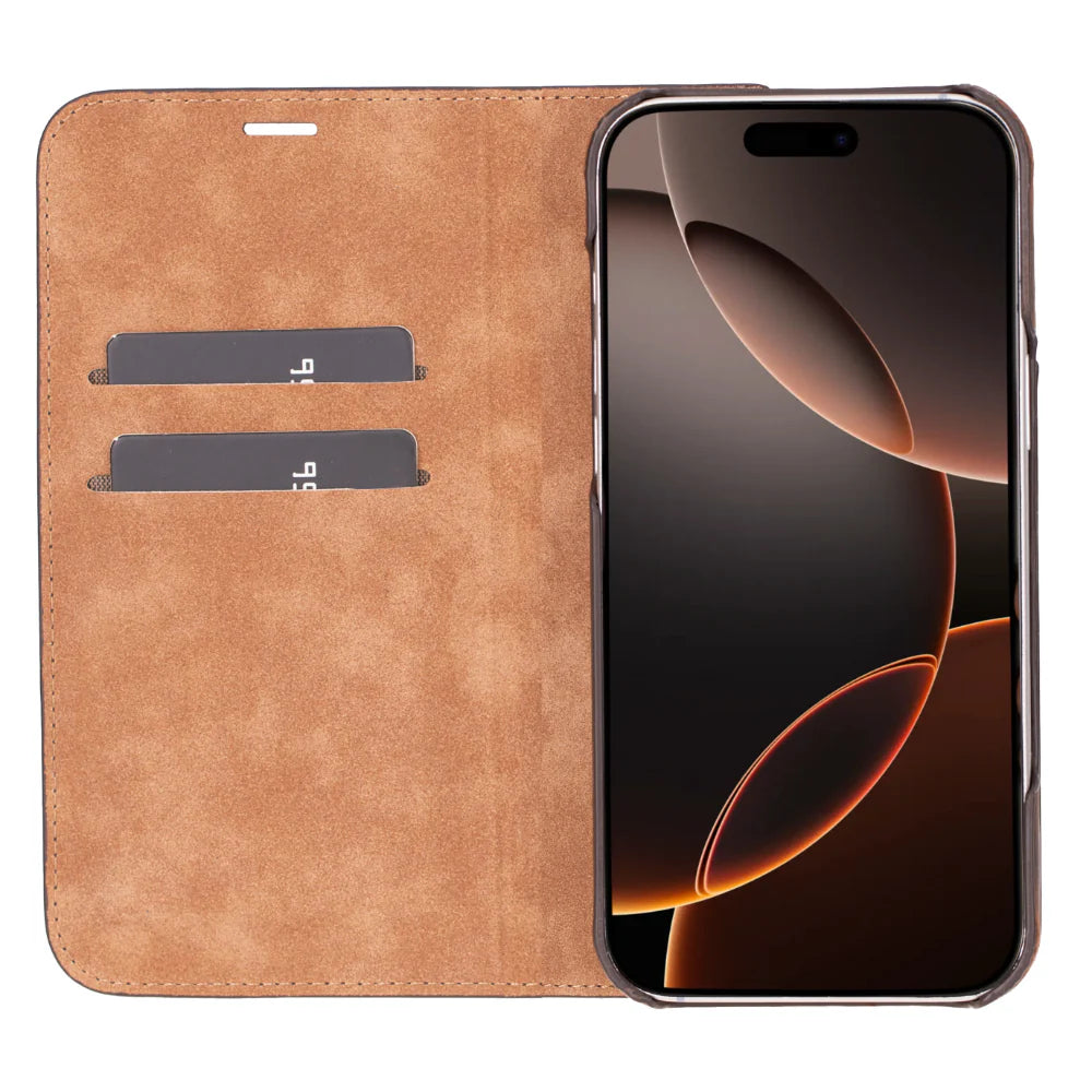 Sonat Leather iPhone 16 Pro Max Folio Case