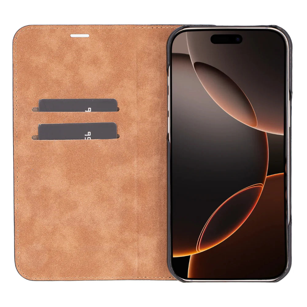 Sonat Leather iPhone 16 Pro Max Folio Case