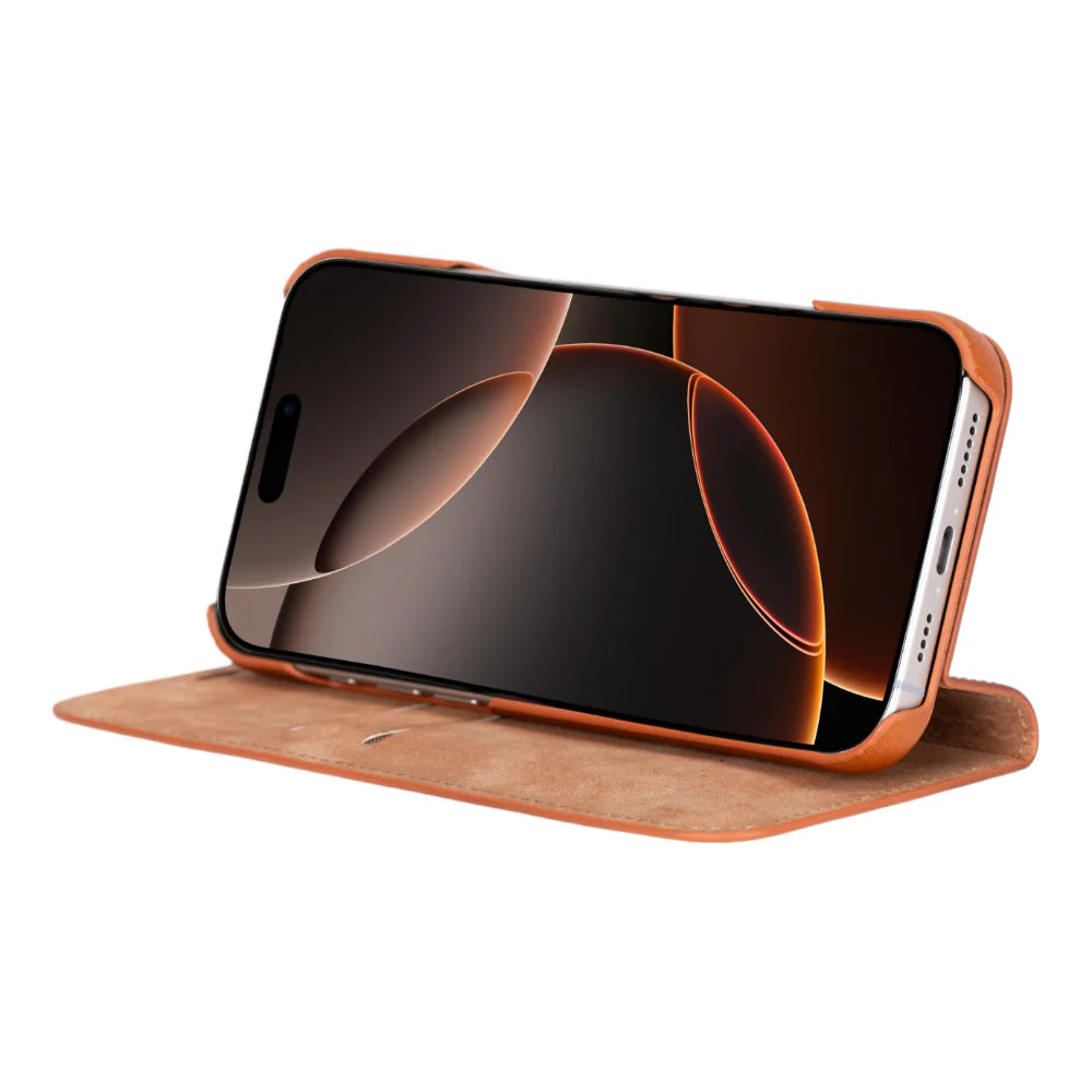 Sonat Leather iPhone 16 Pro Max Folio Case