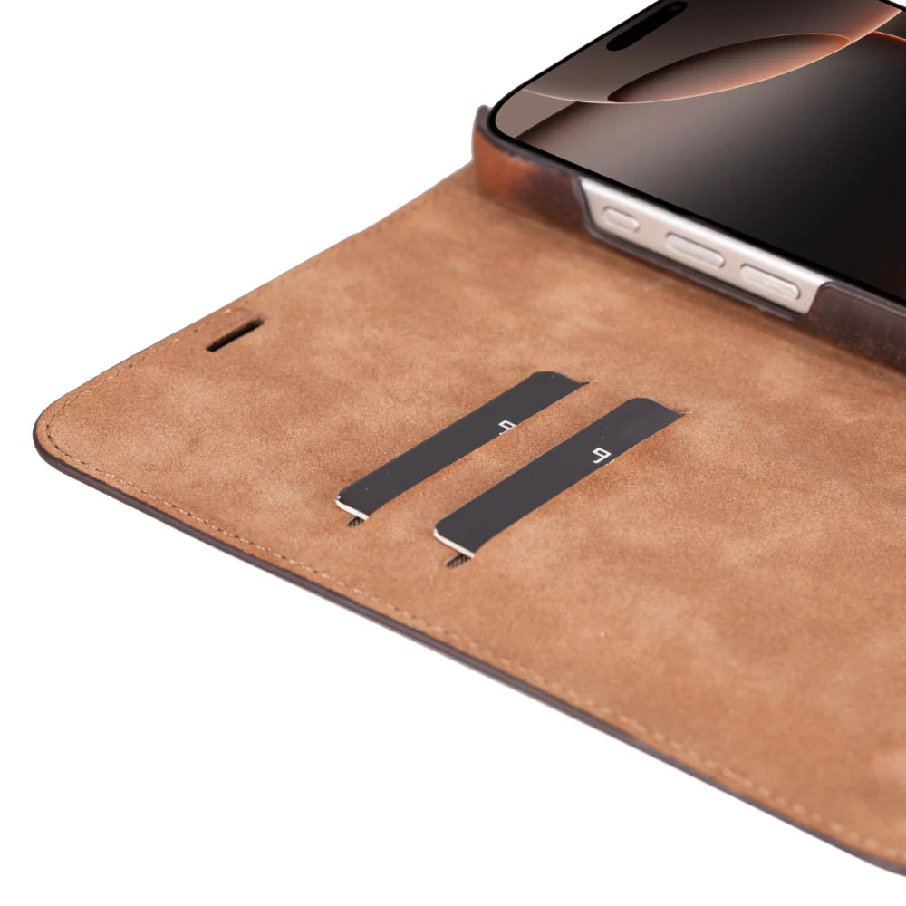 Sonat Leather iPhone 16 Pro Max Folio Case