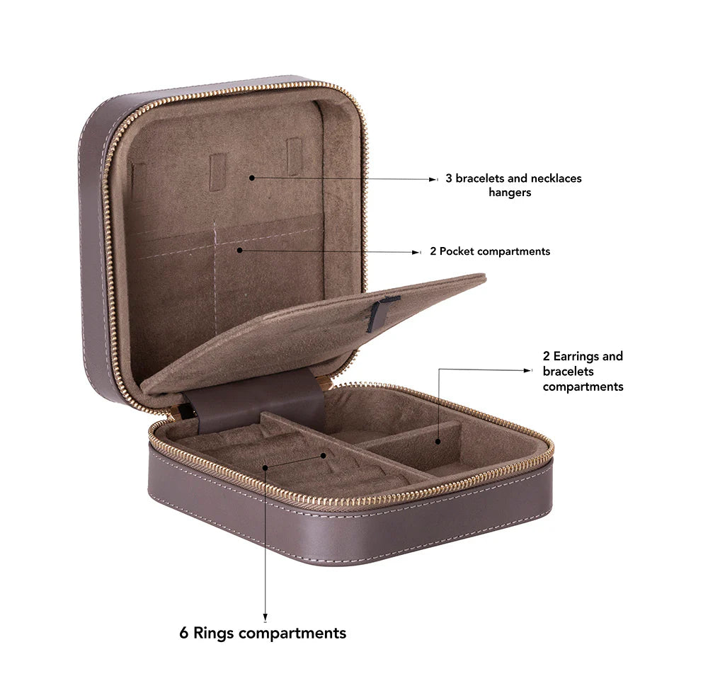 Amanda Leather Jewelry Box, Large