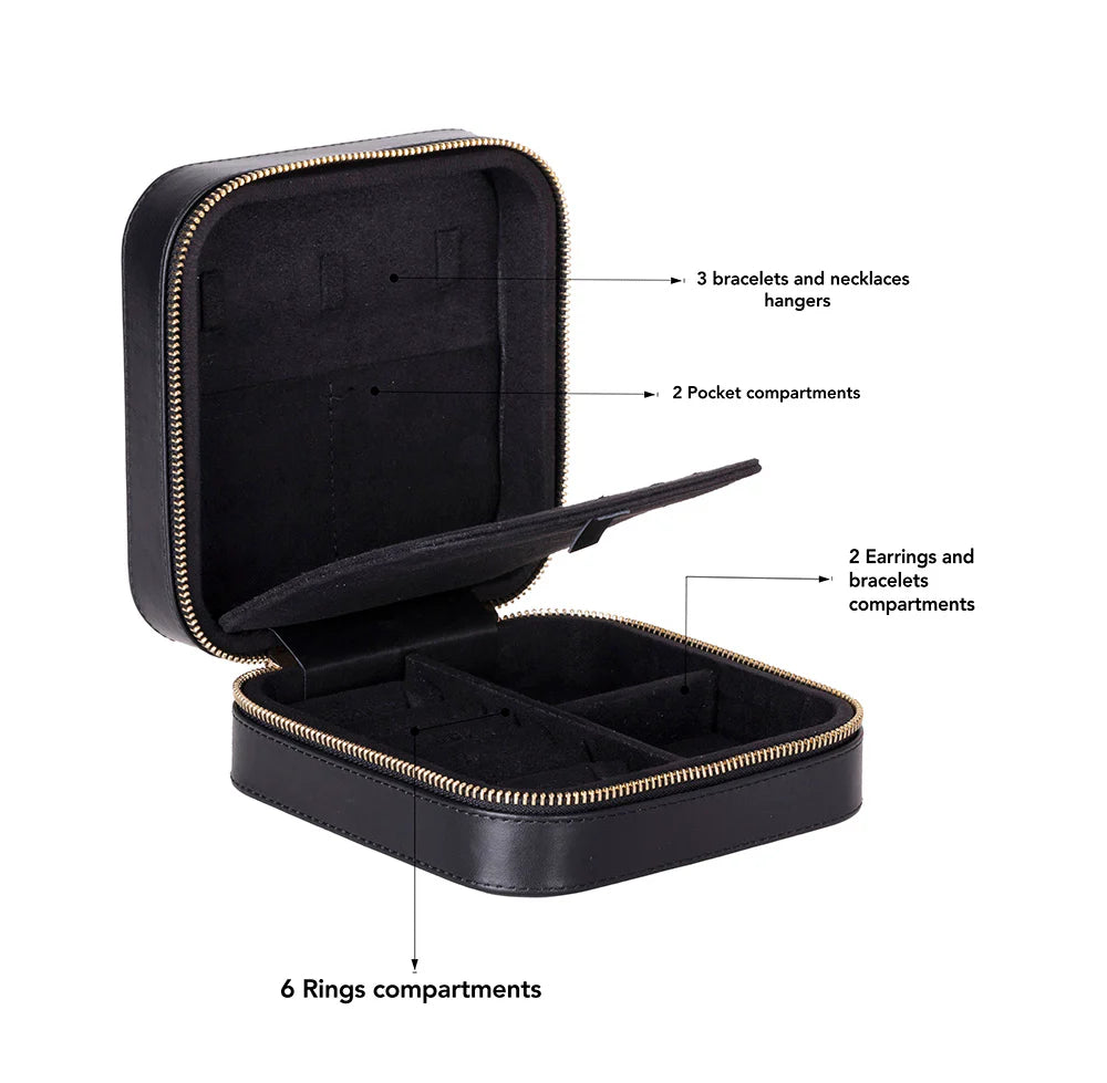 Amanda Leather Jewelry Box, Large
