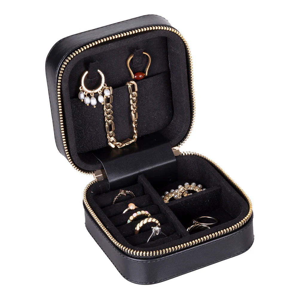 Amanda Leather Jewelry Box, Medium