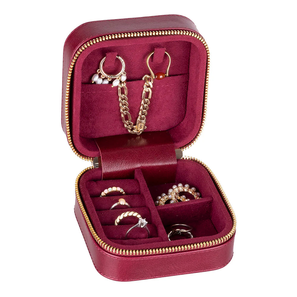 Amanda Leather Jewelry Box, Medium