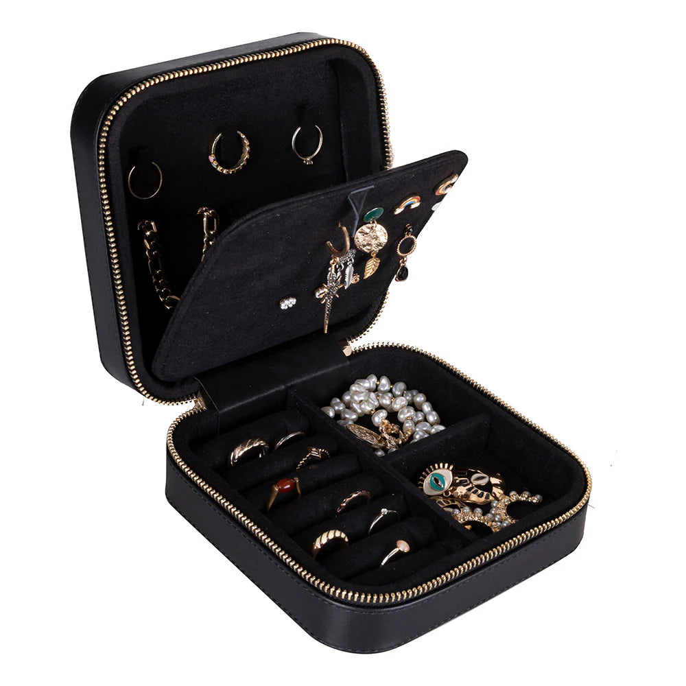 Amanda Leather Jewelry Box, Medium