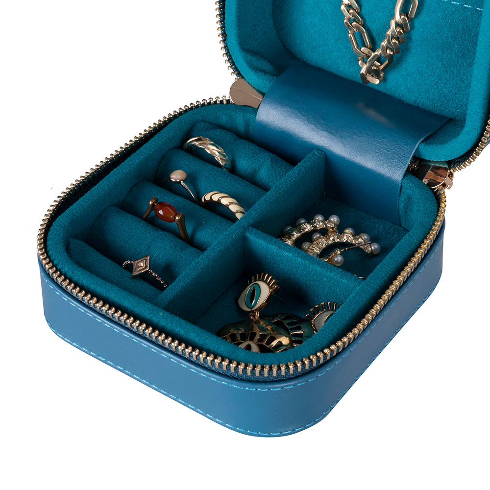 Amanda Leather Jewelry Box, Medium
