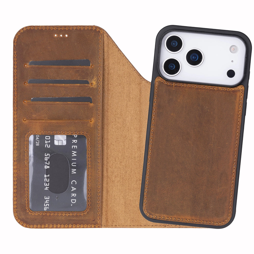 Magic iPhone 17 Pro Max Leather Detachable Wallet Case