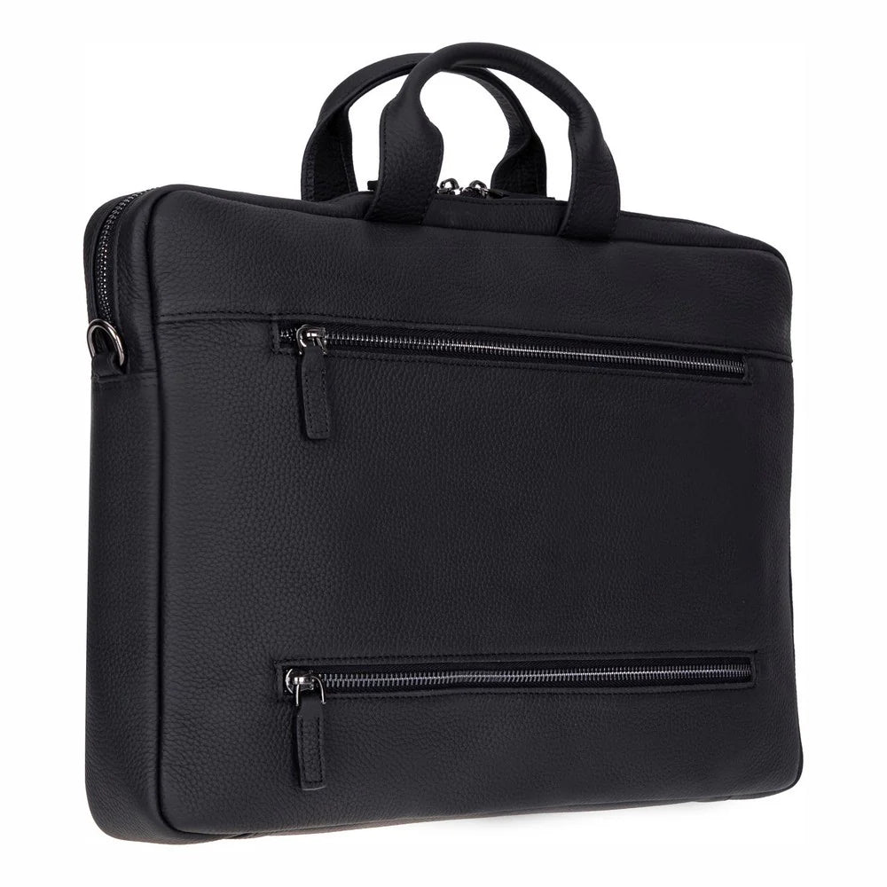 Truro Leather Business Briefcase / Laptop Case 16" with Suitcase