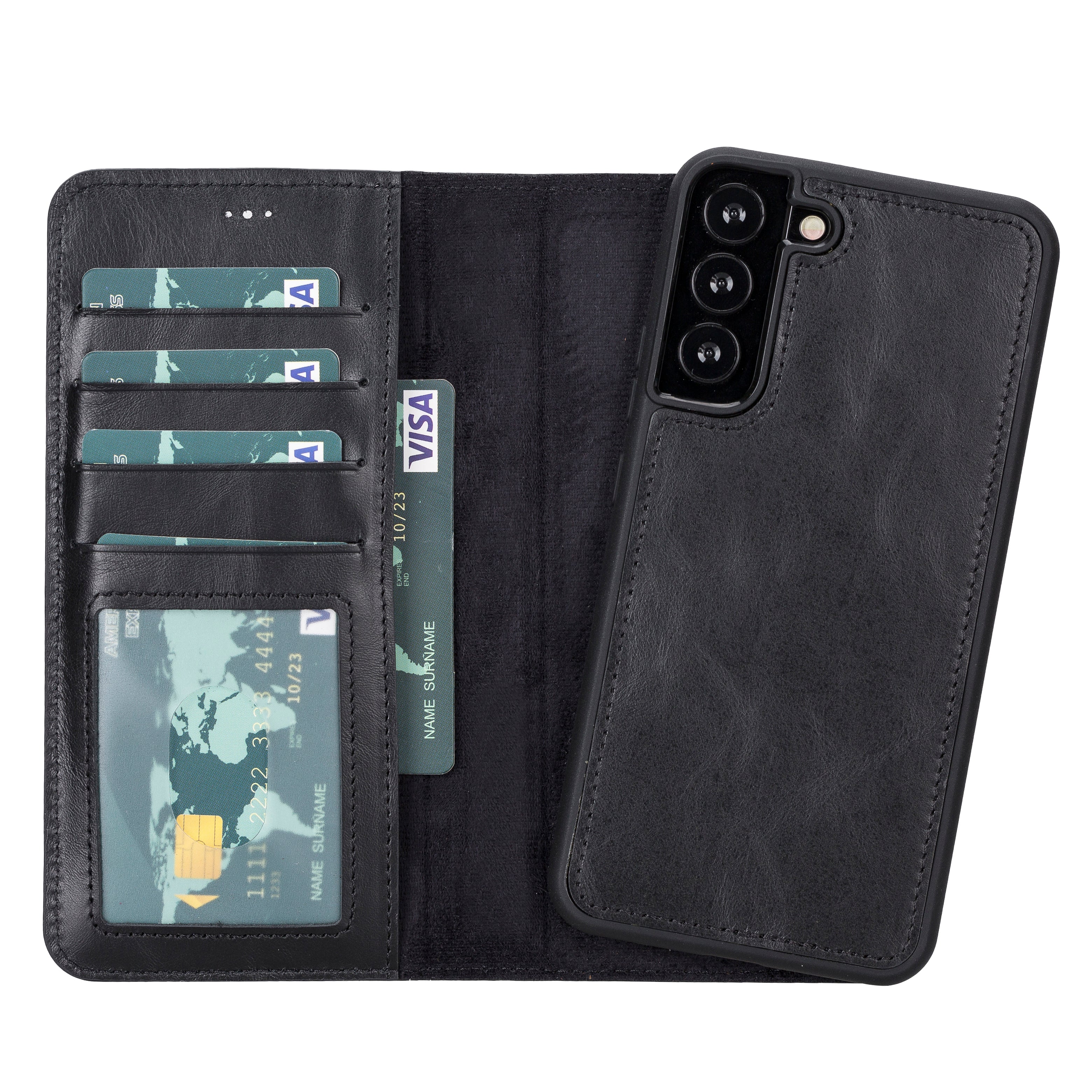 Magic Samsung Galaxy S23 Ultra Leather Detachable Wallet Case