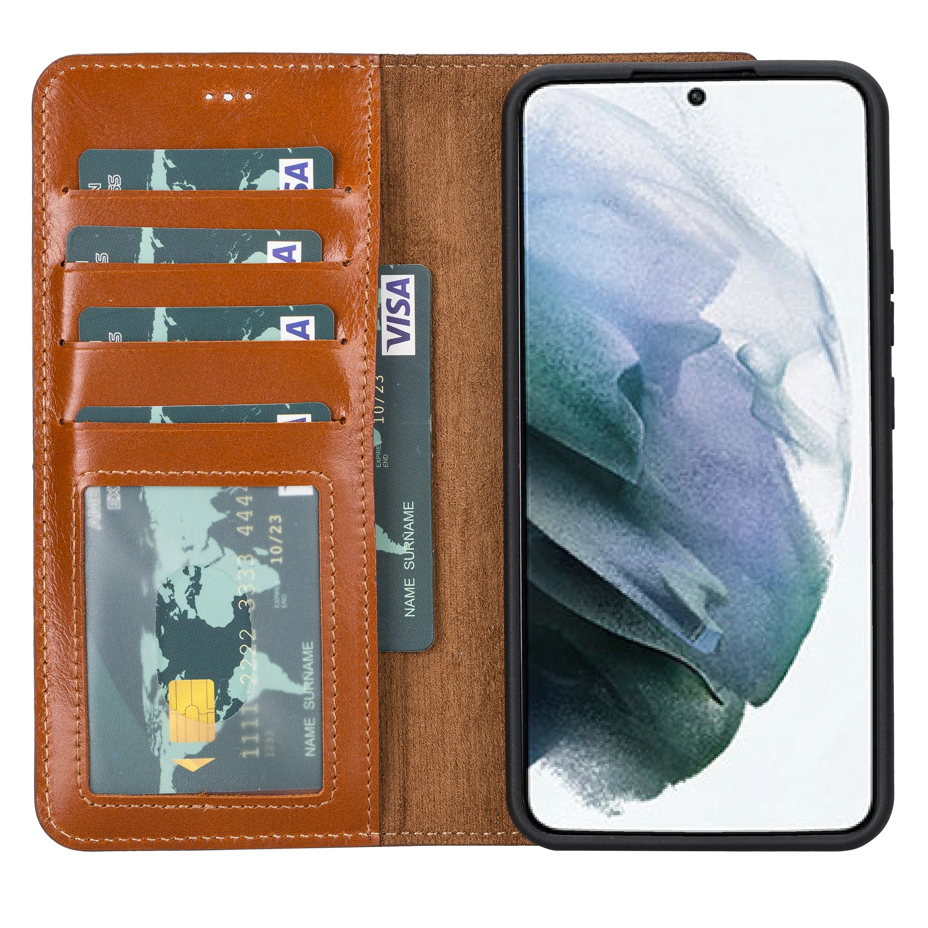Magic Samsung Galaxy S23 Ultra Leather Detachable Wallet Case