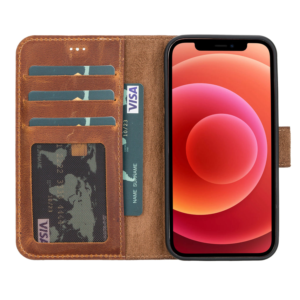 Liluri iPhone 12 Mini Detachable Leather Wallet Case