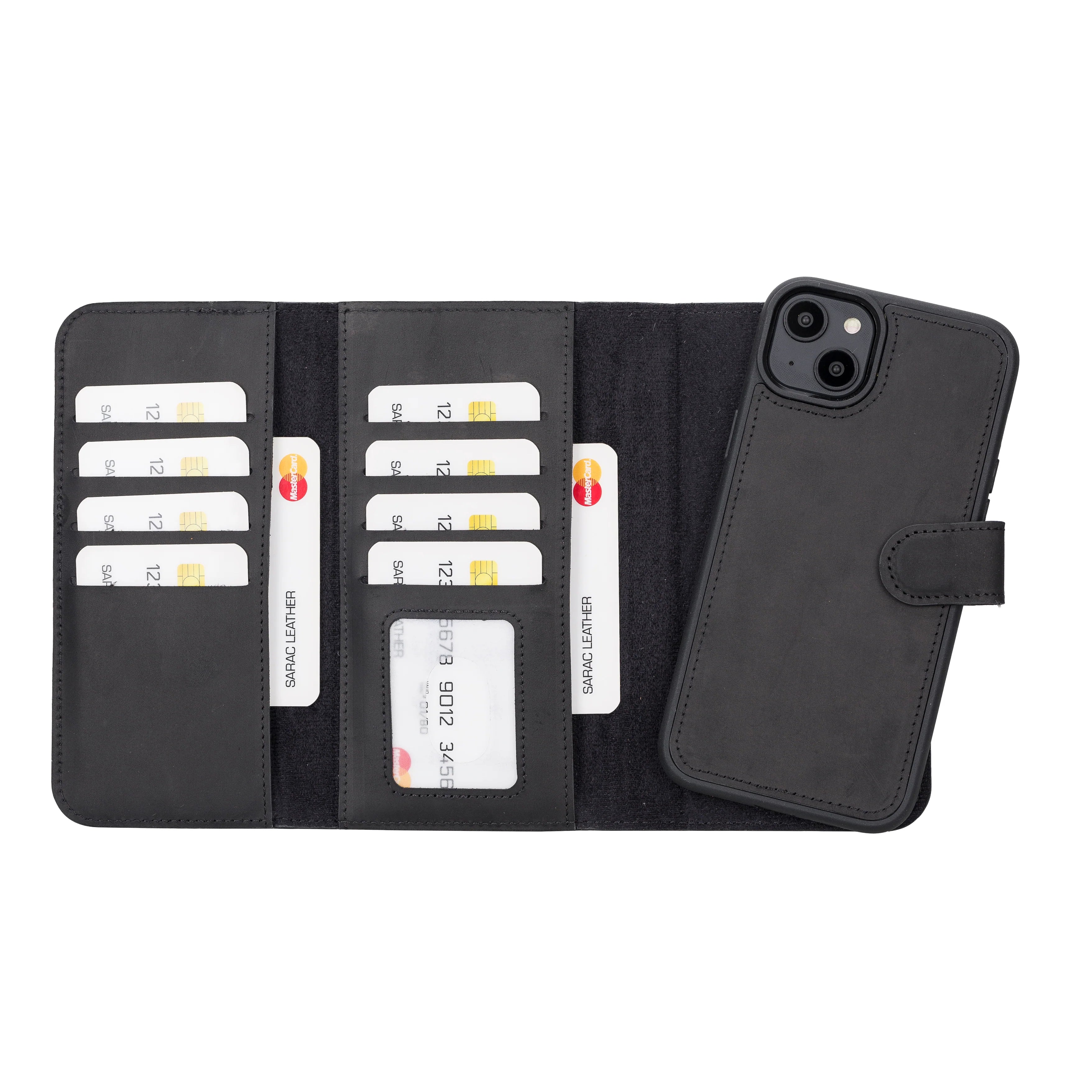 Santa iPhone 14 Plus Leather Detachable Wallet Case