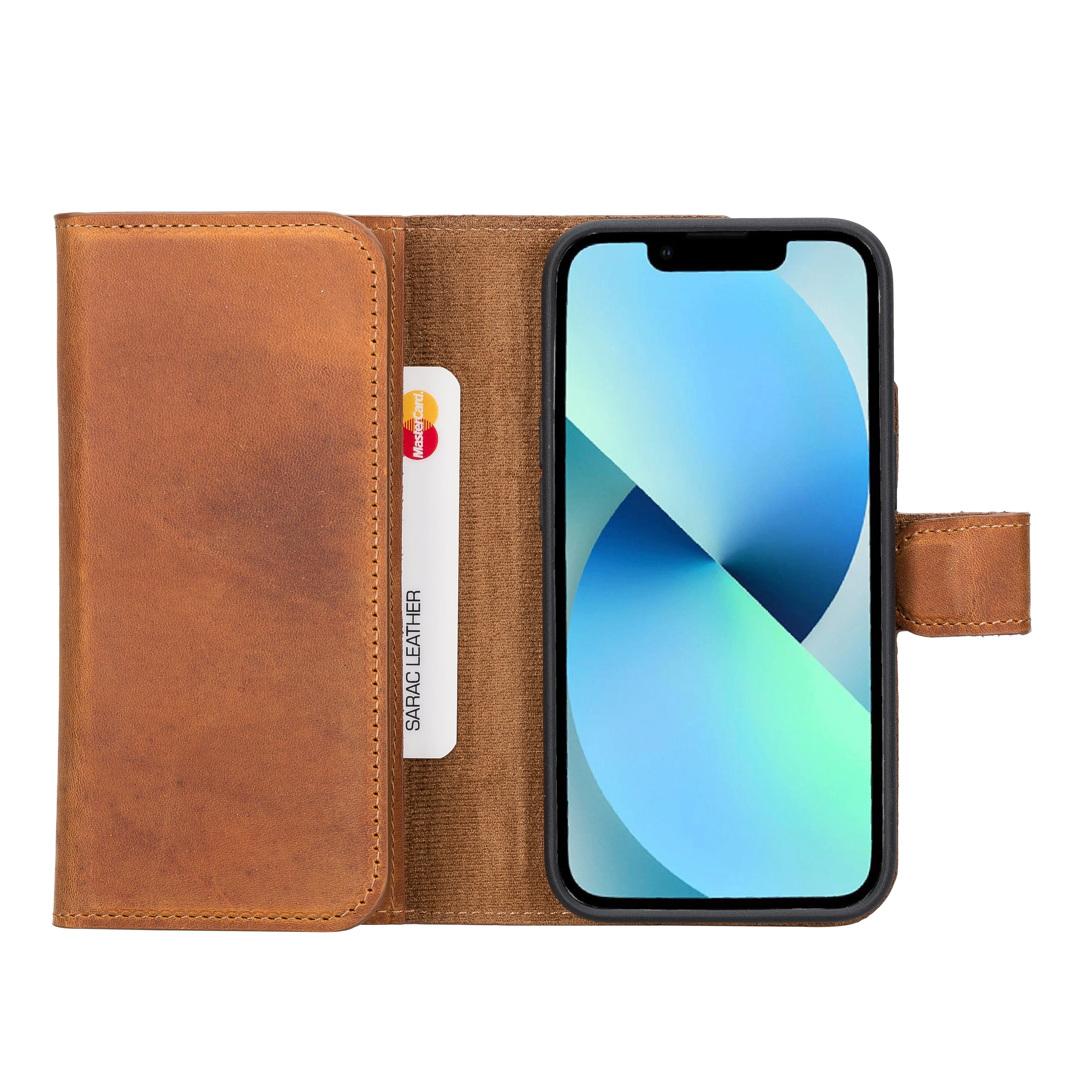 Santa iPhone 14 Leather Detachable Wallet Case