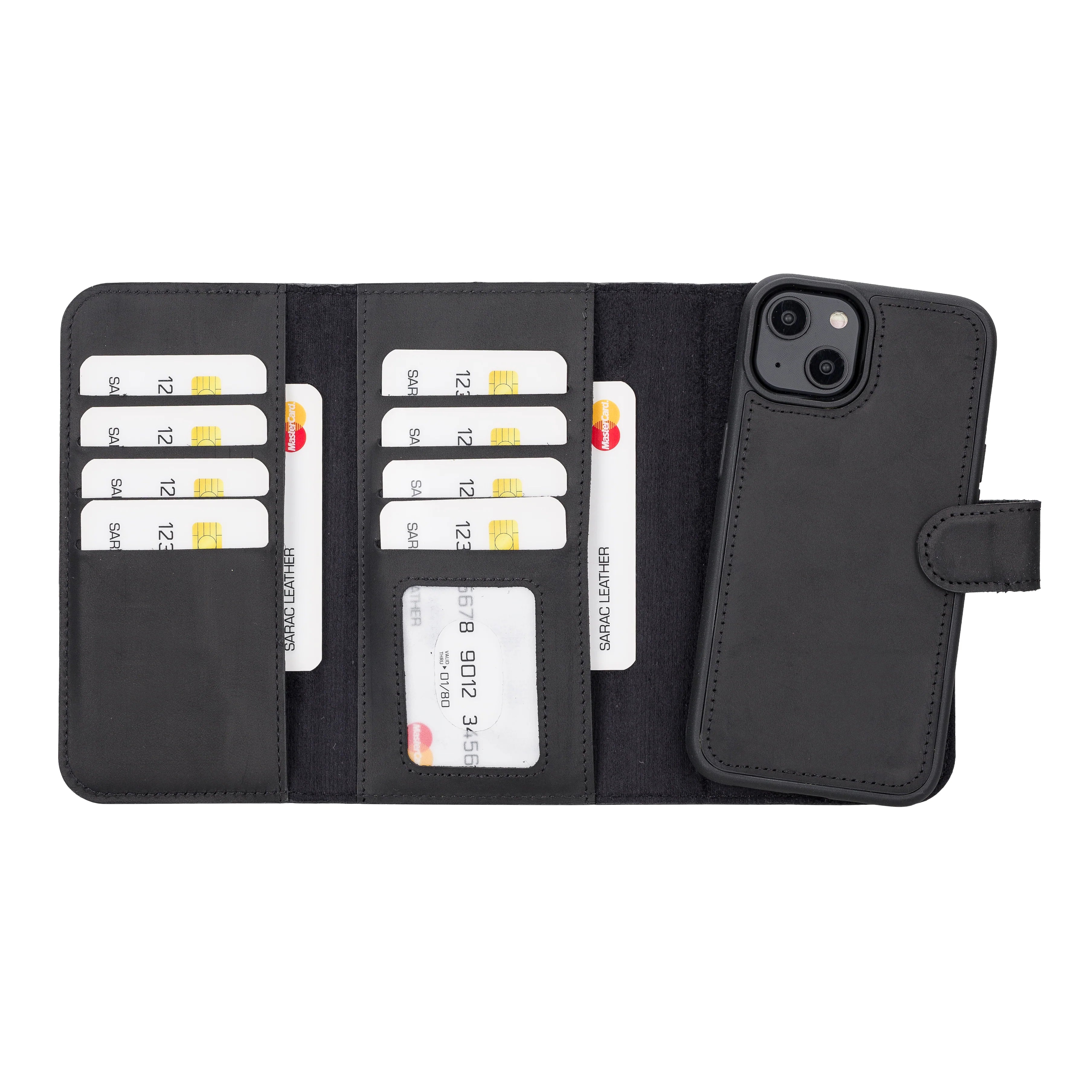 Santa iPhone 14 Leather Detachable Wallet Case