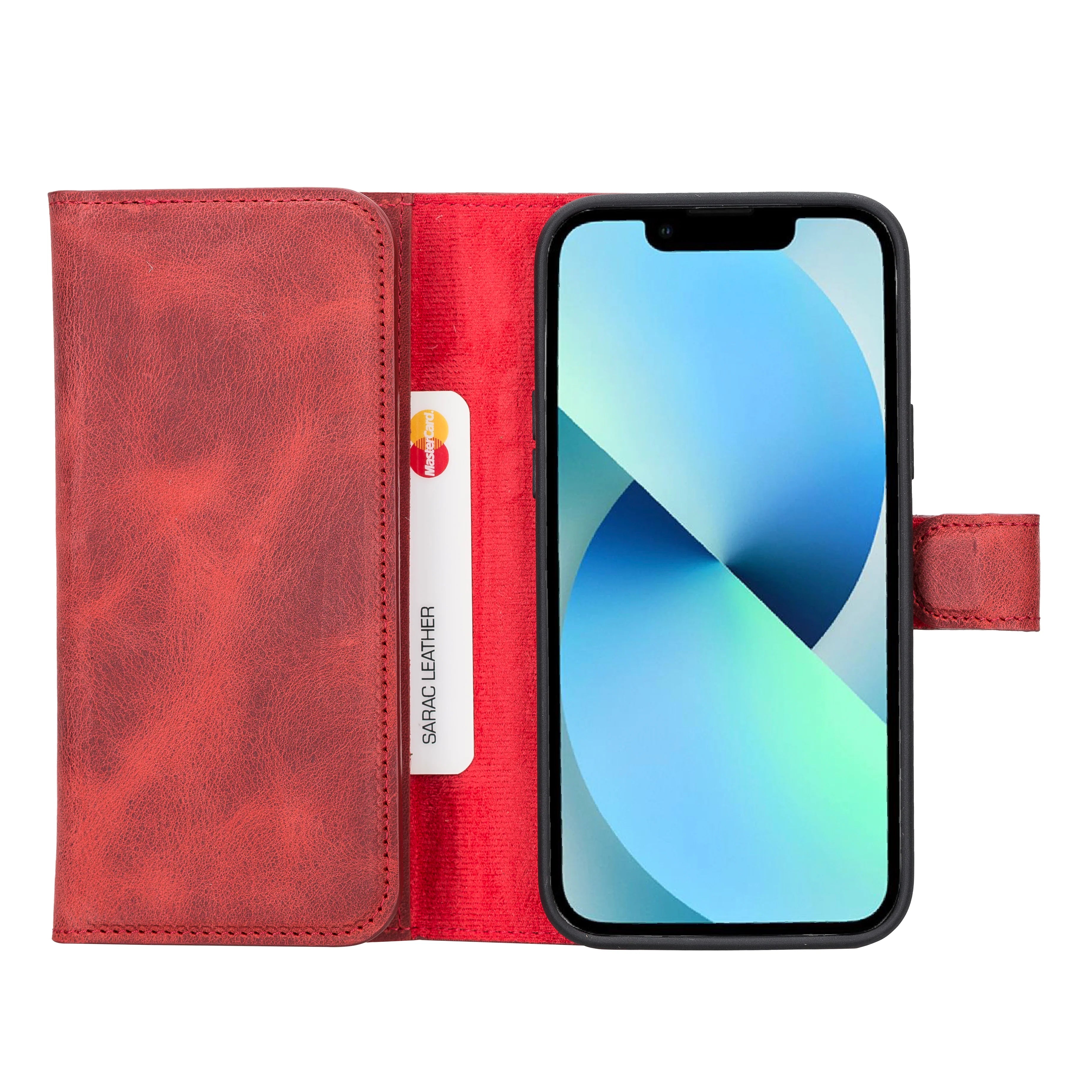 Santa iPhone 14 Plus Leather Detachable Wallet Case